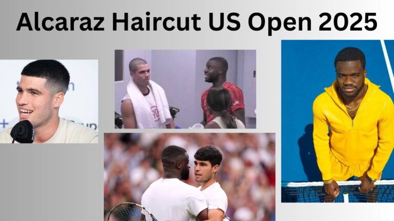 Frances Tiafoe reacts humorously to Carlos Alcaraz’s new buzz-cut at the US Open 2025.